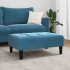 Reposapiés de terciopelo azul 77x55x31