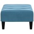 Reposapiés de terciopelo azul 77x55x31