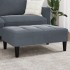 Reposapiés de terciopelo gris oscuro 77x55x31