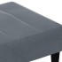 Reposapiés de terciopelo gris oscuro 77x55x31