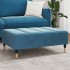 Reposapiés de terciopelo azul 77x55x31