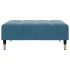 Reposapiés de terciopelo azul 77x55x31