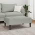 Reposapiés de terciopelo gris claro 77x55x31