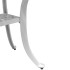 Mesa de jardín aluminio fundido blanco 53x53x53
