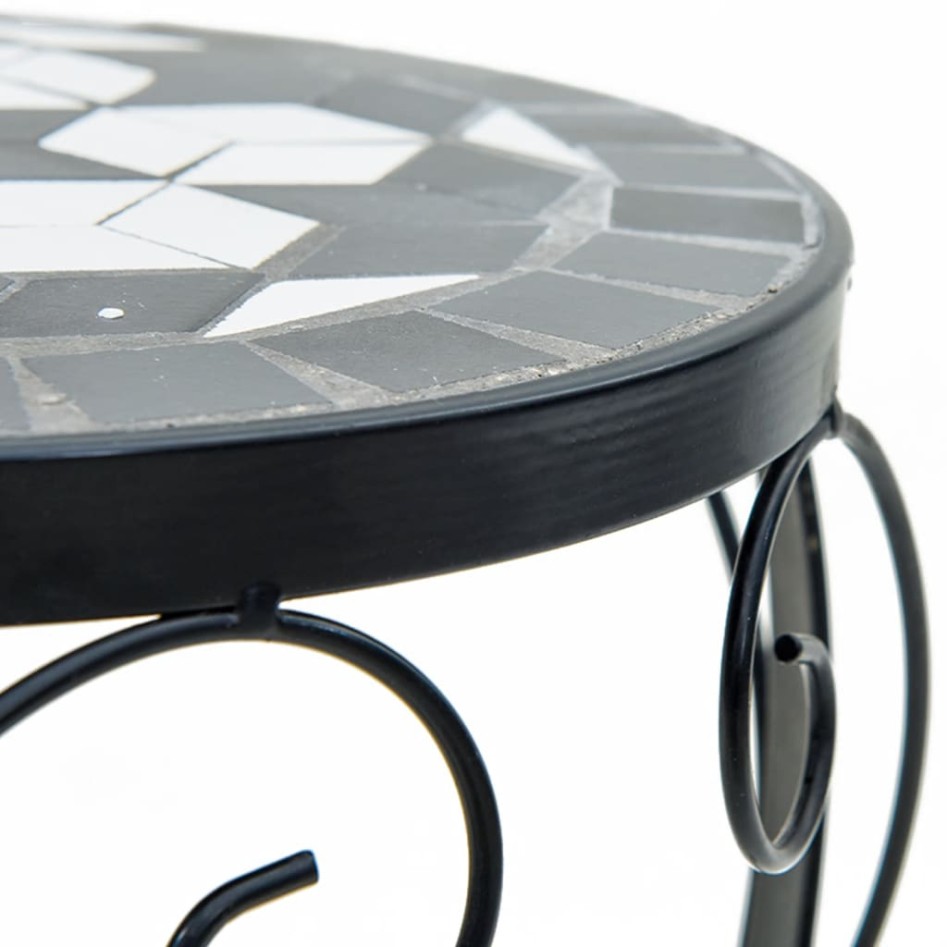 Soportes para plantas 3 uds cerámica negro y