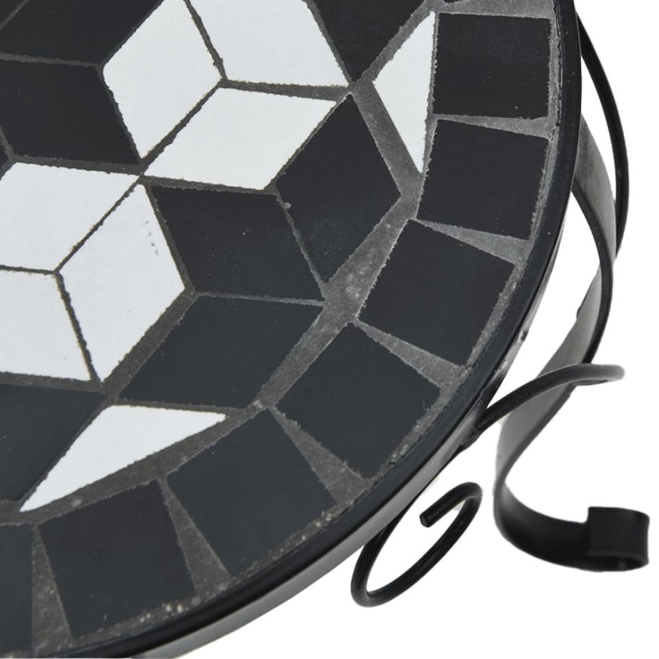 Soportes para plantas 3 uds cerámica negro y