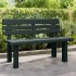 Banco de jardín polipropileno verde 110x52x71