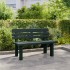 Banco de jardín polipropileno verde 110x52x71