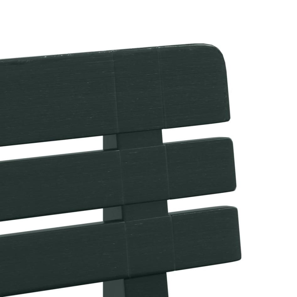 Banco de jardín polipropileno verde 110x52x71