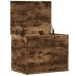 Caja de almacenaje madera ingeniería roble ahumado 60x42x46