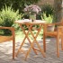 Mesa de jardín plegable madera maciza de acacia Ø70x75