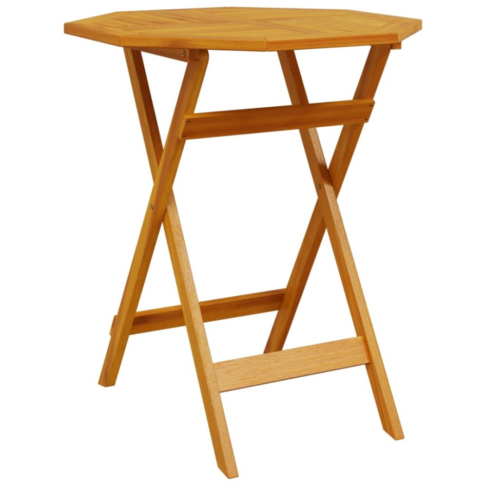 Mesa de jardín plegable madera maciza de acacia Ø70x75