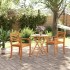 Mesa de jardín plegable madera maciza de acacia Ø70x75