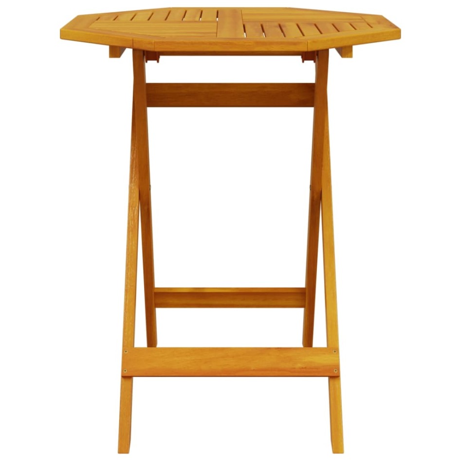 Mesa de jardín plegable madera maciza de acacia Ø70x75