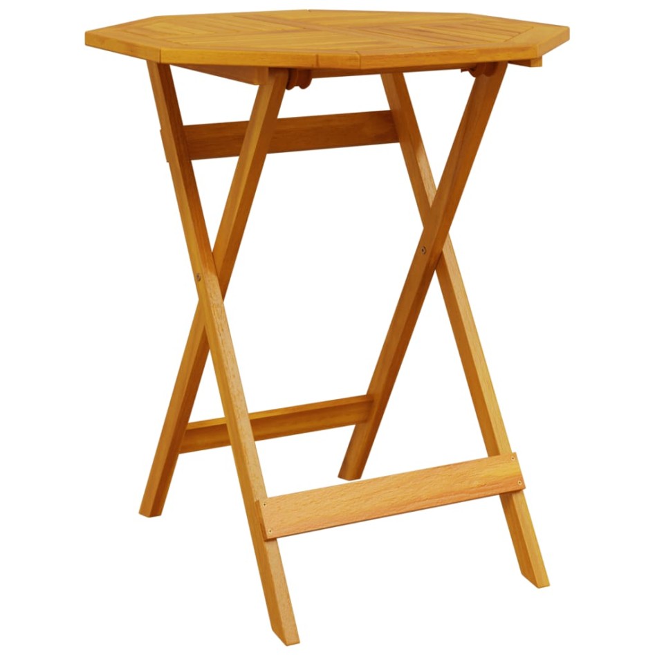 Mesa de jardín plegable madera maciza de acacia Ø70x75