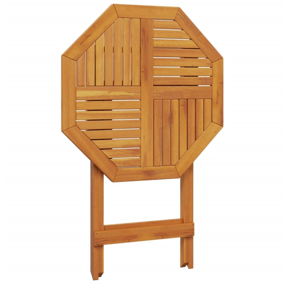 Mesa de jardín plegable madera maciza de acacia Ø70x75
