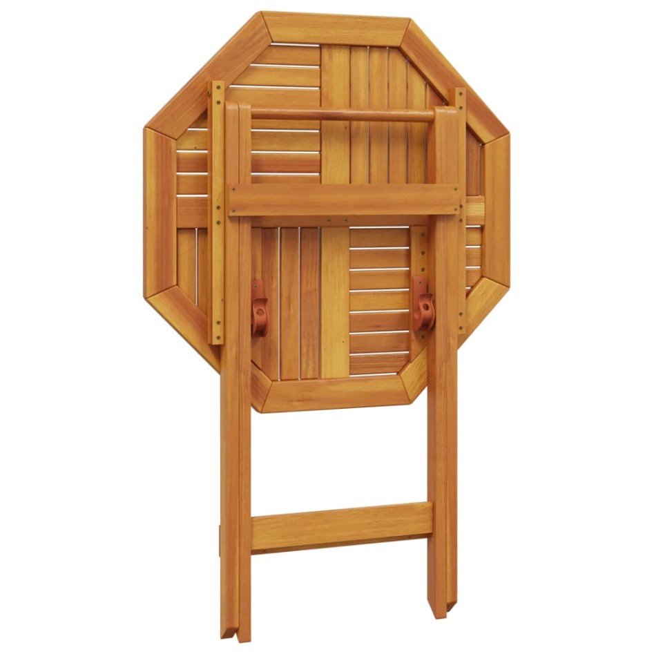 Mesa de jardín plegable madera maciza de acacia Ø70x75