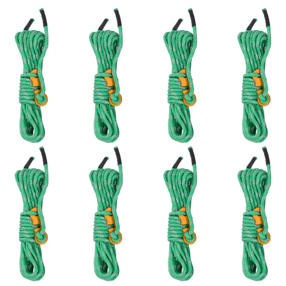 Cuerda de vientos con tensores reflectantes 8 piezas 4 m 4