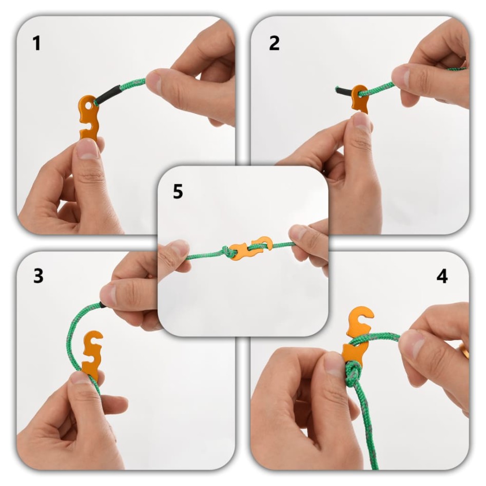 Cuerda de vientos con tensores reflectantes 8 piezas 4 m 4