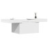 Mesa de centro madera de ingeniería blanca 80x55x40