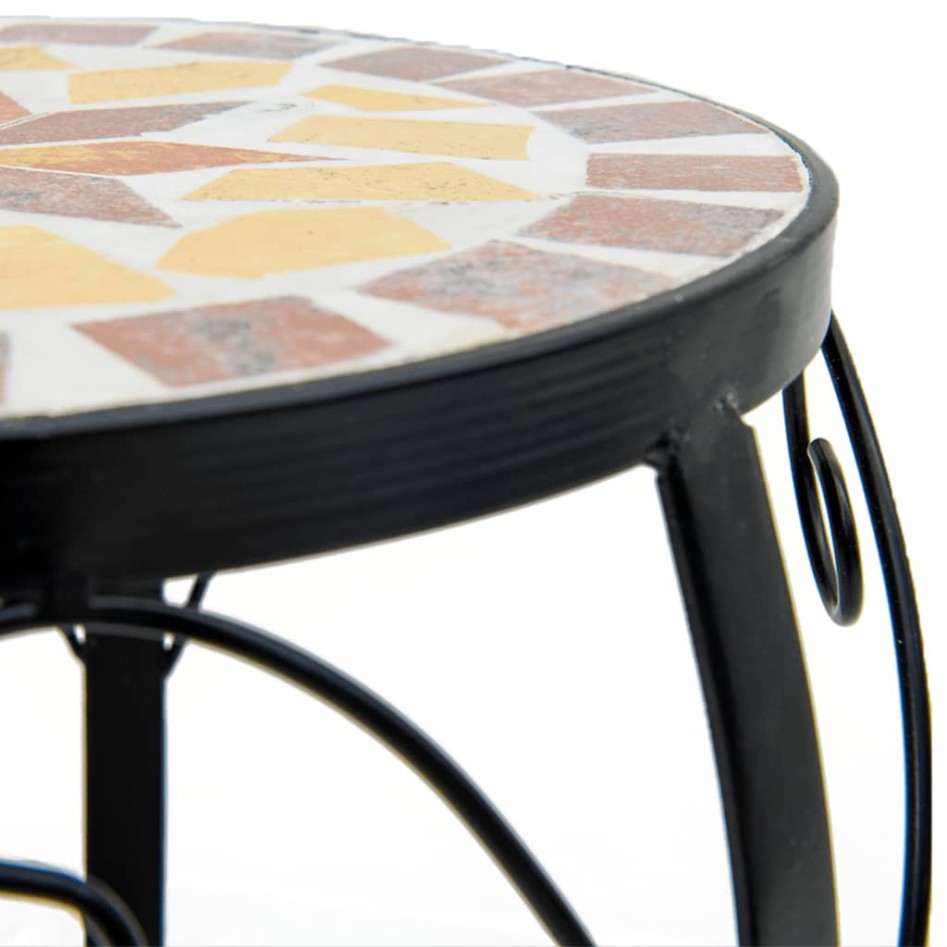 Soportes para plantas 3 uds cerámica terracota y