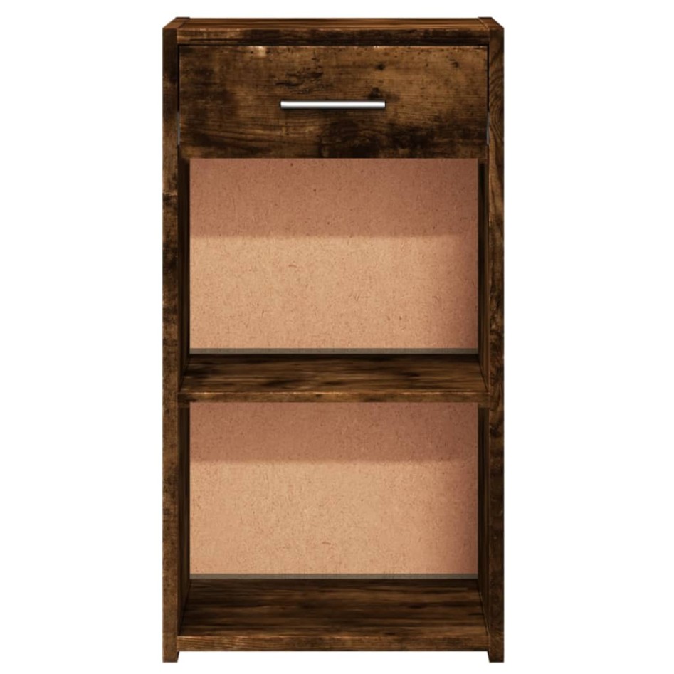 Mesitas noche 2 uds madera ingeniería roble ahumado 35x34x65