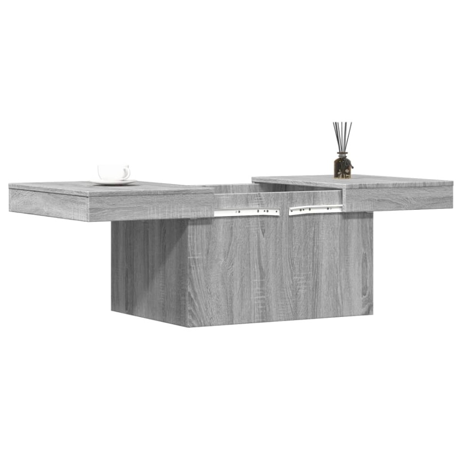 Mesa de centro madera de ingeniería gris Sonoma 80x55x40