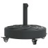 Base sombrilla redonda ruedas para mástiles Ø38 / 48 mm 27