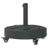 Base sombrilla redonda ruedas para mástiles Ø38 / 48 mm 27