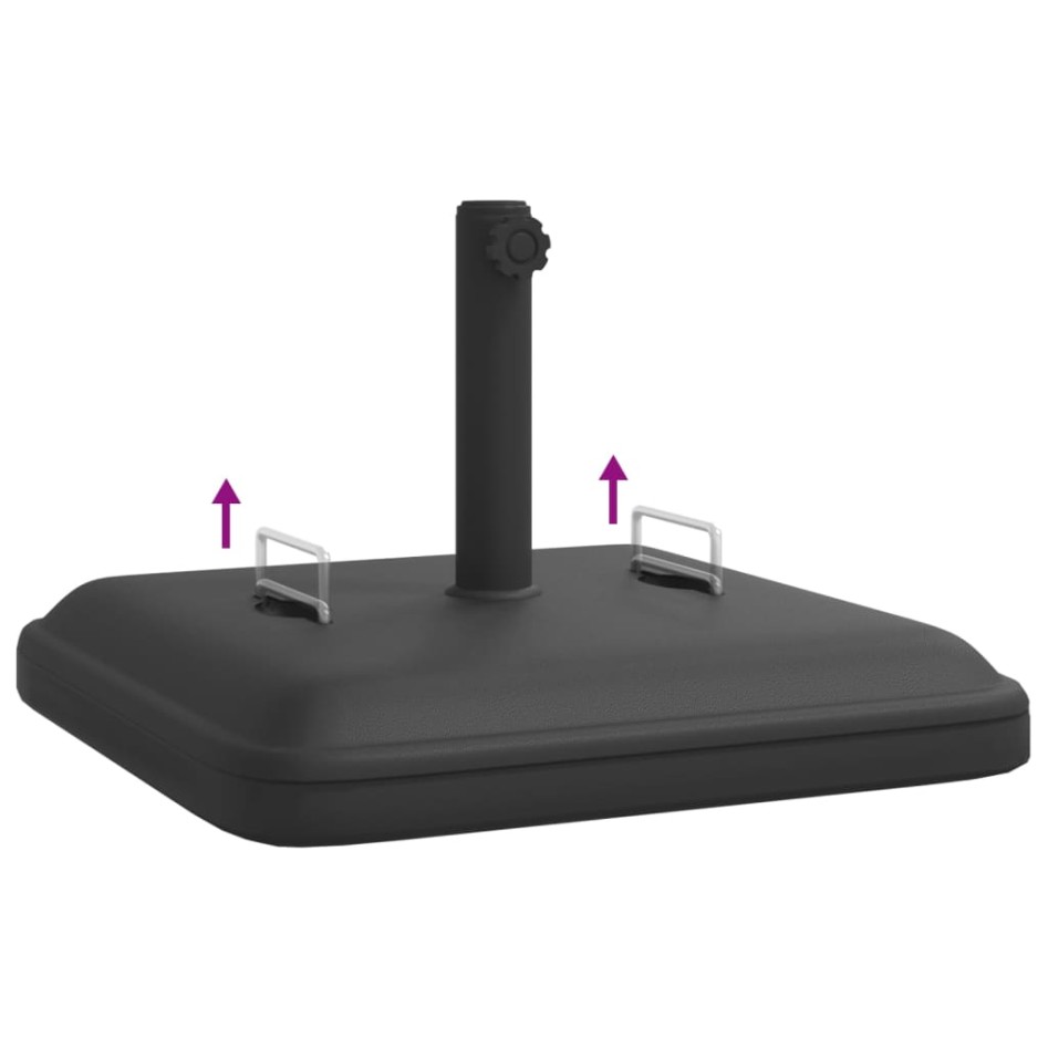 Base de sombrilla cuadrada con asas para palo Ø38/48 mm 27