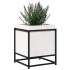Jardinera de madera maciza de pino blanca 40x40x50