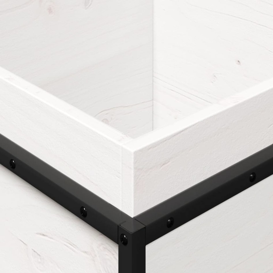 Jardinera de madera maciza de pino blanca 40x40x50