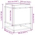 Jardinera de madera maciza de pino blanca 40x40x50