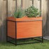 Jardinera de madera maciza pino marrón cera 60x40x50
