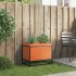 Jardinera de madera maciza pino marrón cera 60x40x50