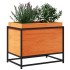 Jardinera de madera maciza pino marrón cera 60x40x50