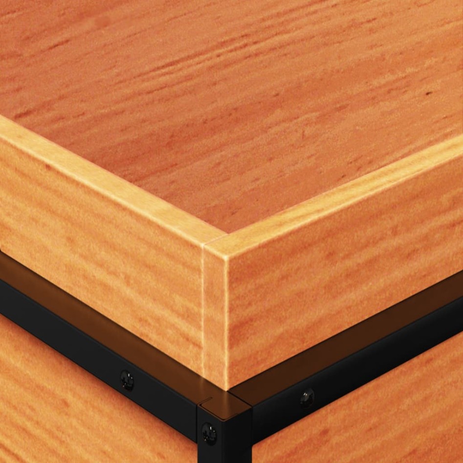 Jardinera de madera maciza pino marrón cera 60x40x50