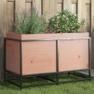 Jardinera de madera maciza de abeto Douglas 80x40x50 cm
