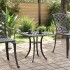 Mesa de jardín aluminio fundido negro 80x80x75
