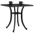 Mesa de jardín aluminio fundido negro 80x80x75