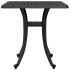 Mesa de jardín aluminio fundido negro 80x80x75