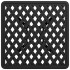 Mesa de jardín aluminio fundido negro 80x80x75