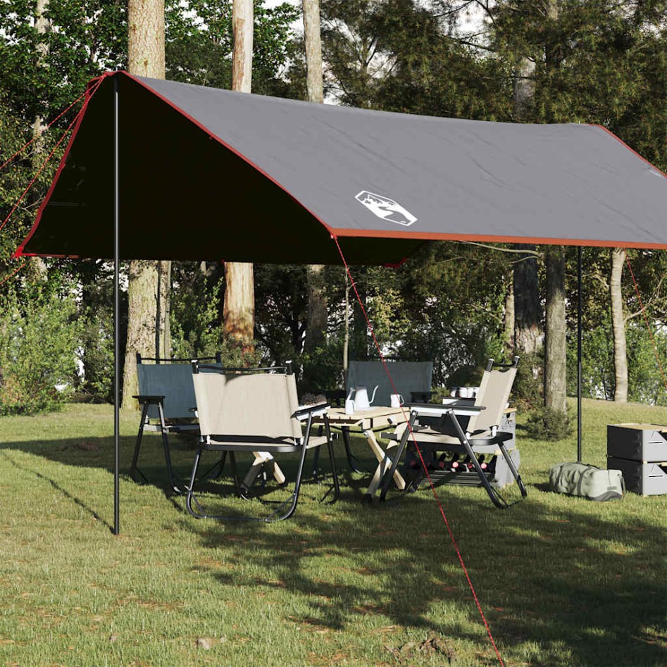 Lona de camping impermeable naranja 430x380x210