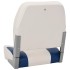 Set asientos plegables para barco 2 uds con cojín blanco y