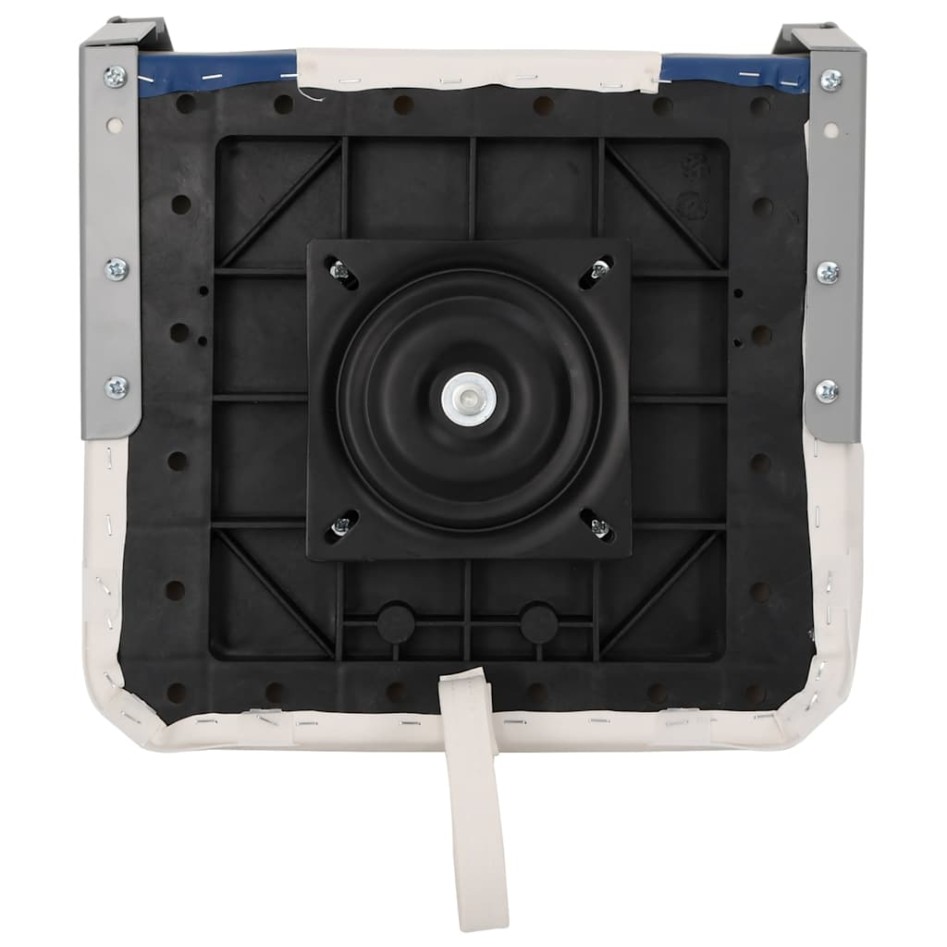 Set asientos plegables para barco 2 uds con cojín blanco y