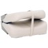 Set asientos plegables para barco 2 uds con cojín blanco y