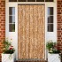 Cortina mosquitera chenilla ocre y blanco 100x220