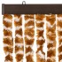 Cortina mosquitera chenilla ocre y blanco 100x220