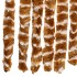 Cortina mosquitera chenilla ocre y blanco 100x220