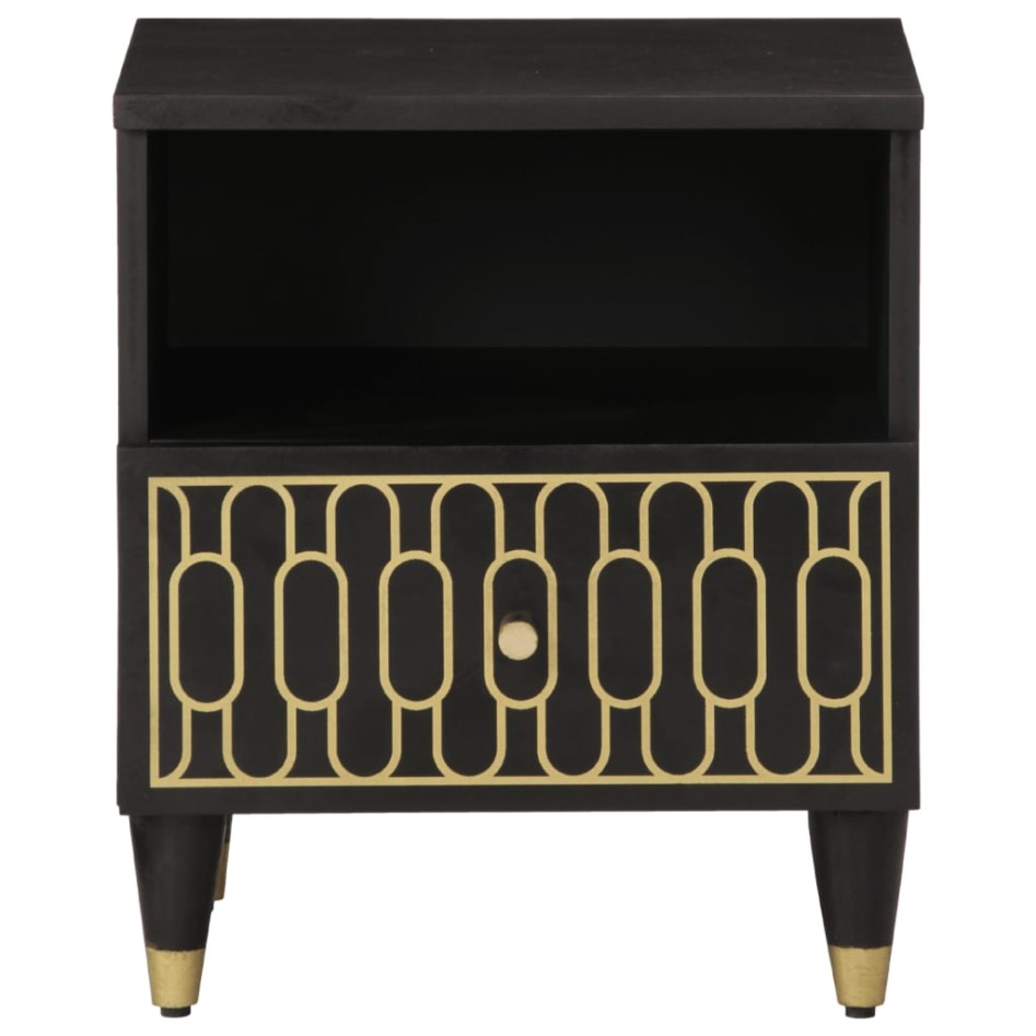 Mesitas de noche 2 uds madera maciza de mango 40x33x46